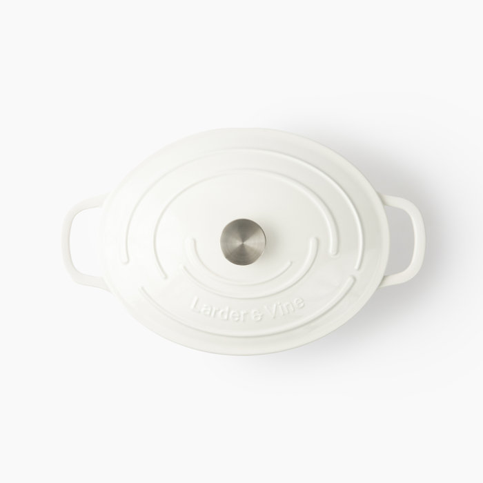 Larder & Vine 8 Quarts qt. Enameled Cast Iron Oval Dutch Oven Wayfair